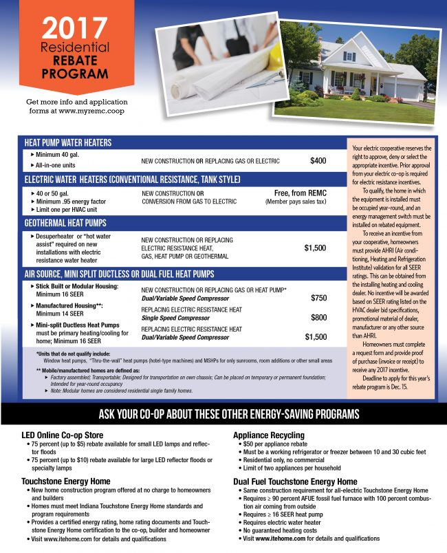 2017 Residential Rebate Program Indiana Connection