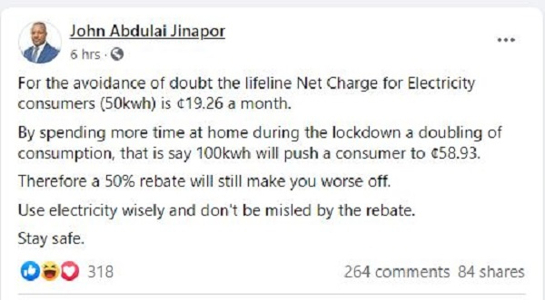  50 Rebate Will Still Make You Worse Off John Jinapor On 