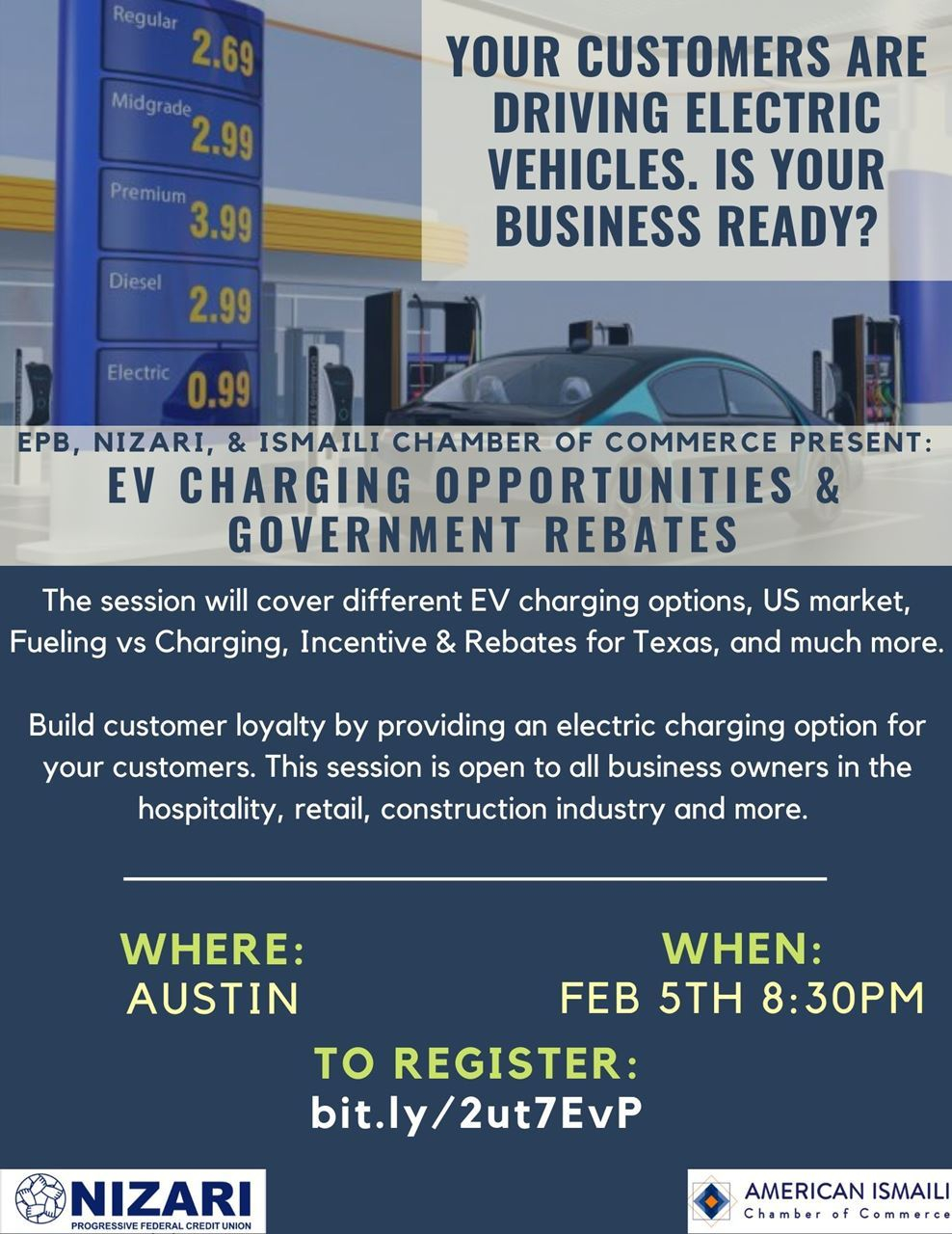 American Ismaili Chamber Of Commerce Electric Vehicle Charging 