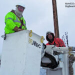 Bear Valley Electric Crews Work Through The Night To Replace Storm