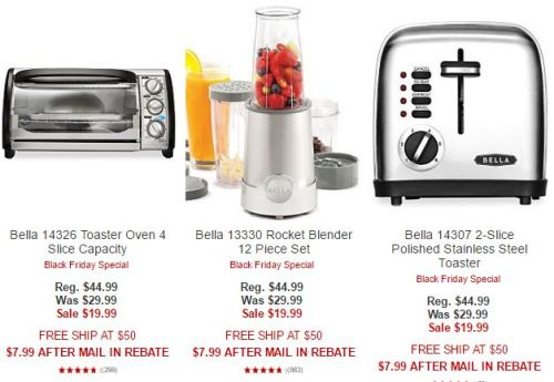 Bella Kitchen Appliances 7 99 After Rebate Toaster Toaster Oven 