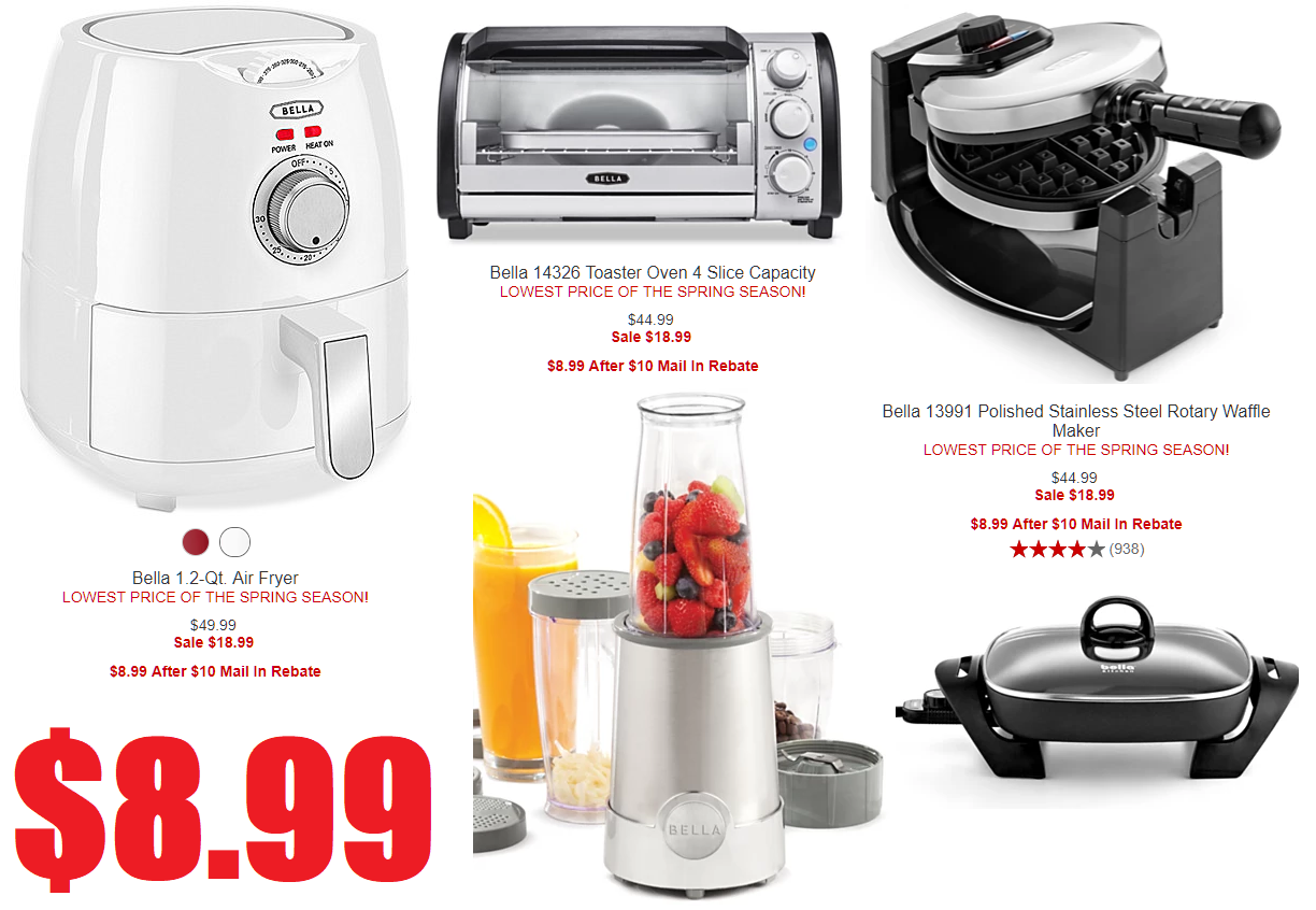 Bella Kitchen Appliances Only 8 99 Each After 10 Rebate Back Free 