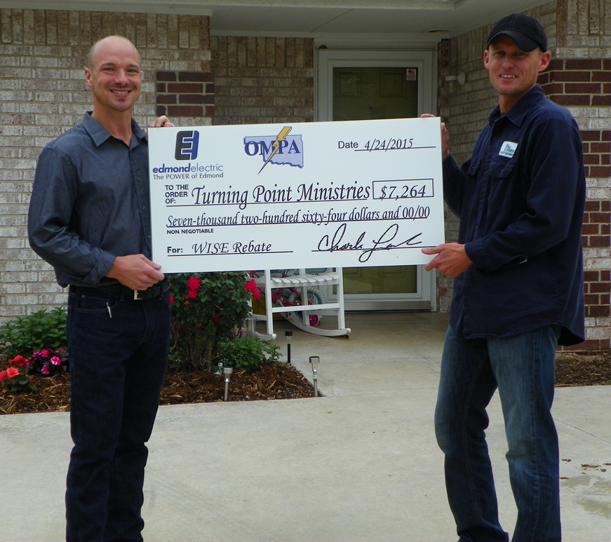 Edmond Electric Presents Rebate Check To Local Non Profit Oklahoma 