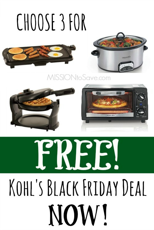 Kohl s Black Friday Small Appliance Rebate Offer 3 FREE Includes