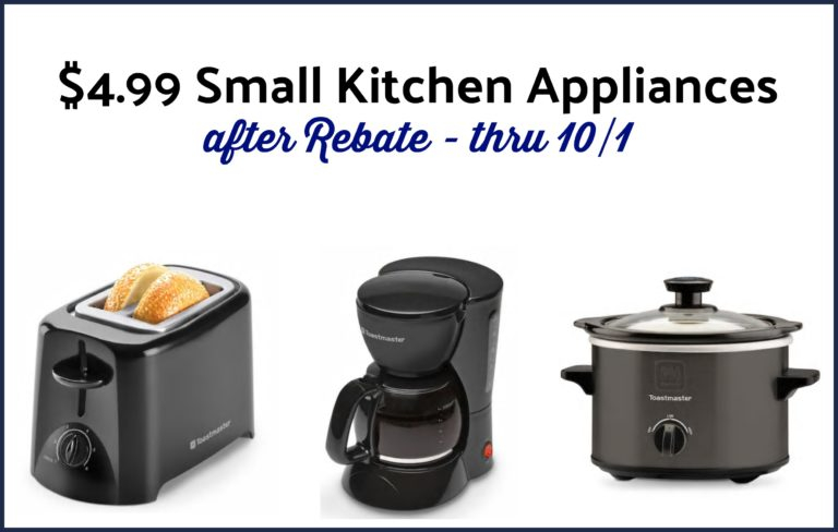 Kohl s Select Toastmaster Small Kitchen Appliances 4 99 After Rebate 