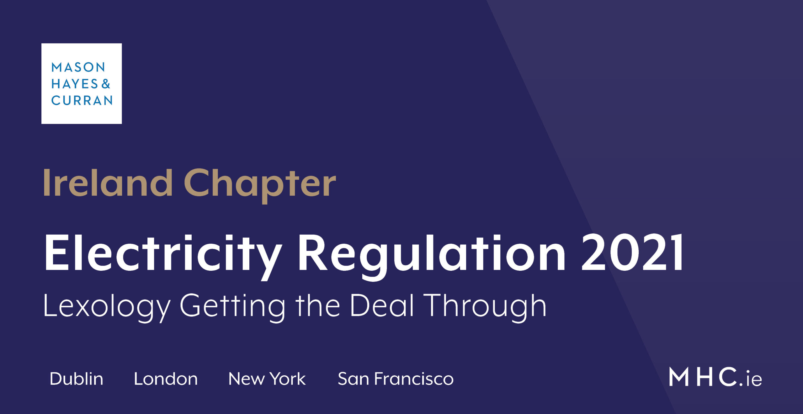 Lexology GTDT Electricity Regulation 2021 Ireland Chapter Mason Hayes 