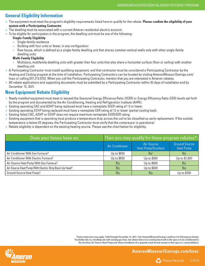 New AC Rebates HVAC System Rebates St Louis MO