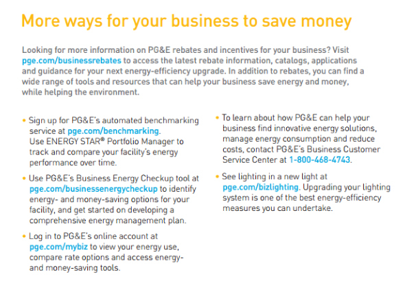 OU Lighting PG E Rebates