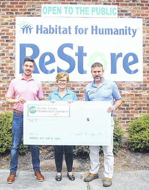 Pee Dee Electric Donates 5 000 To Local Habitat s ReStore Laurinburg