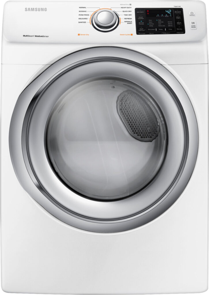 Samsung 7 5 Cu Ft 10 Cycle Electric Dryer With Steam White At 