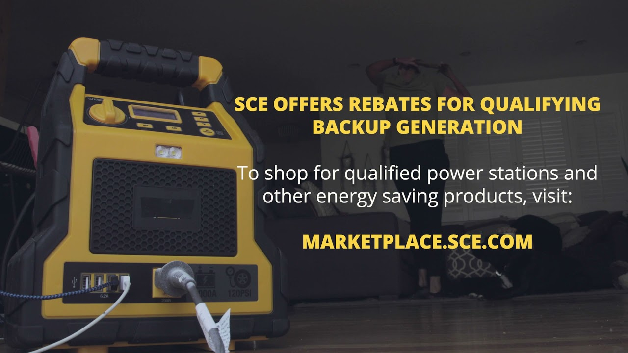 SCE ELECTRIC PORTABLE POWER STATION REBATE CUSTOMER RESOURCES 