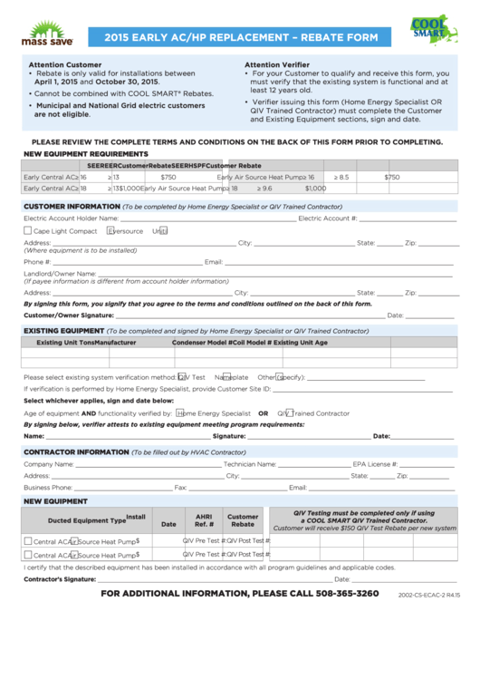 Top Mass Save Rebate Form Templates Free To Download In PDF Format