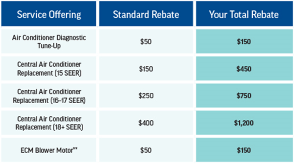 Triple AC Rebates Available From DTE Energy For Target Region Cappy 