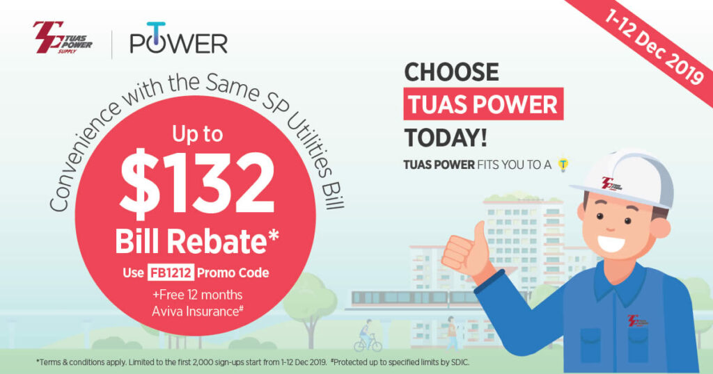 Tuas Power Electricity Plan 17 98cents Plus 132 Bill Rebate From 