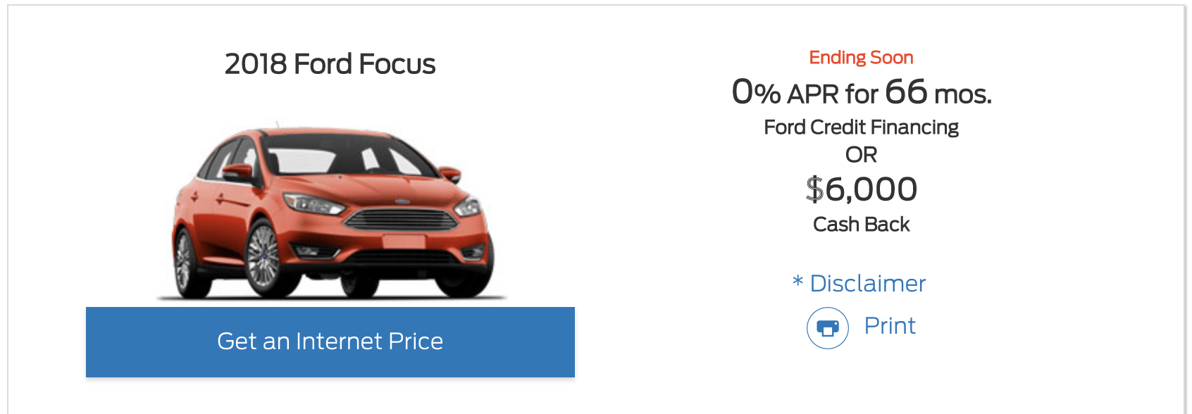 VWVortex FYI There Is A 6000 Rebate On 18 Focuses excludes ST 