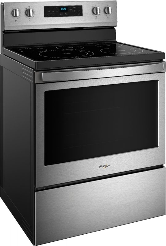 Whirlpool 5 3 Cu Ft Electric Convection Range Stainless Steel 