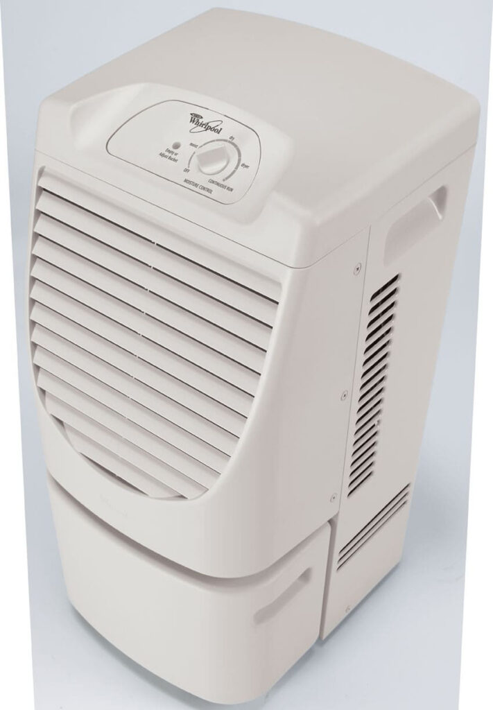 Whirlpool AD25BSR 25 Pint Capacity Standard Dehumidifier With 