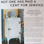 1930 GE All Steel Refrigerator Ad Not A Cent For Service Vintage