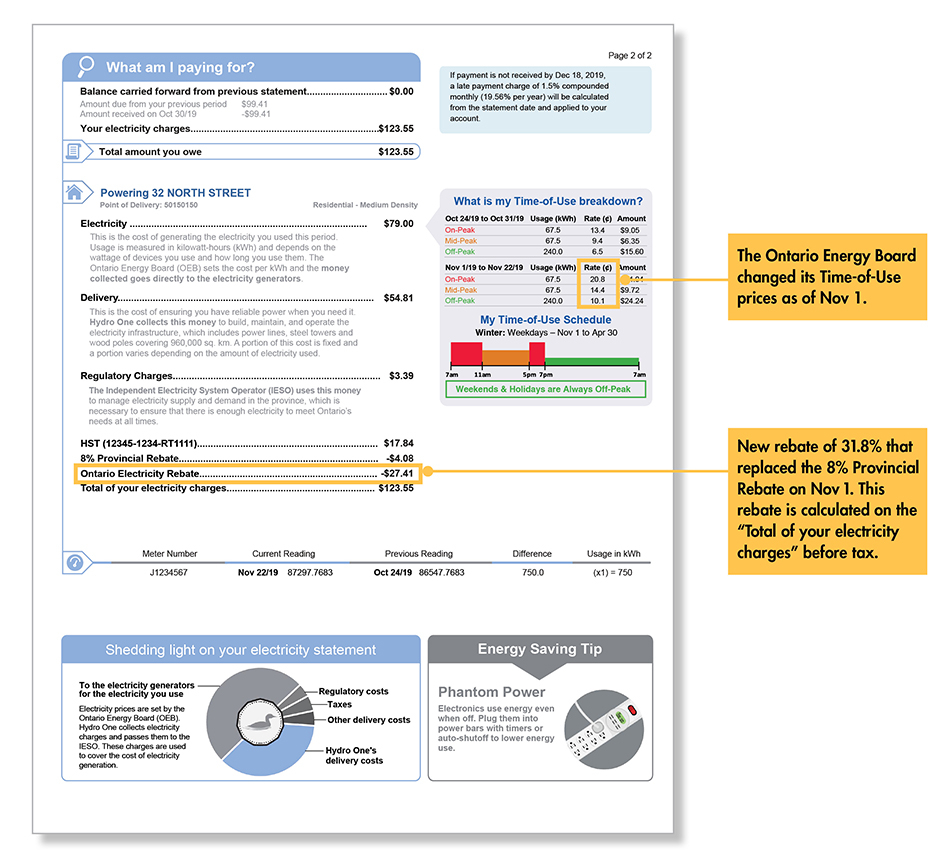 Bill Changes Fall 2019