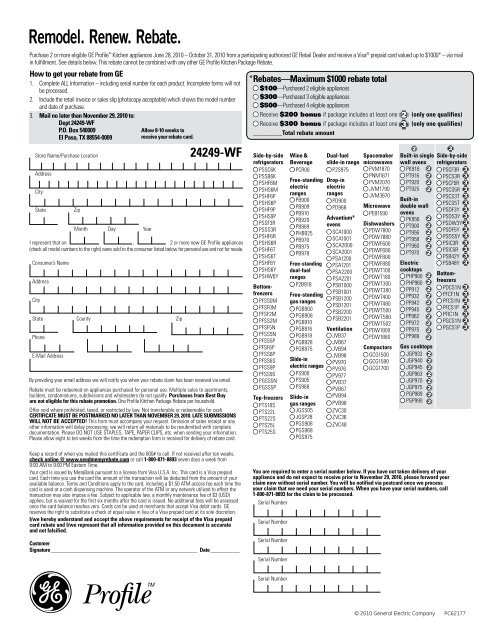 El Paso Electric Appliance Rebate