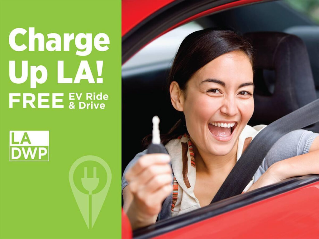 FREE Charge Up LA EV Ride Drive Event At LADWP Headquarters Saturday 