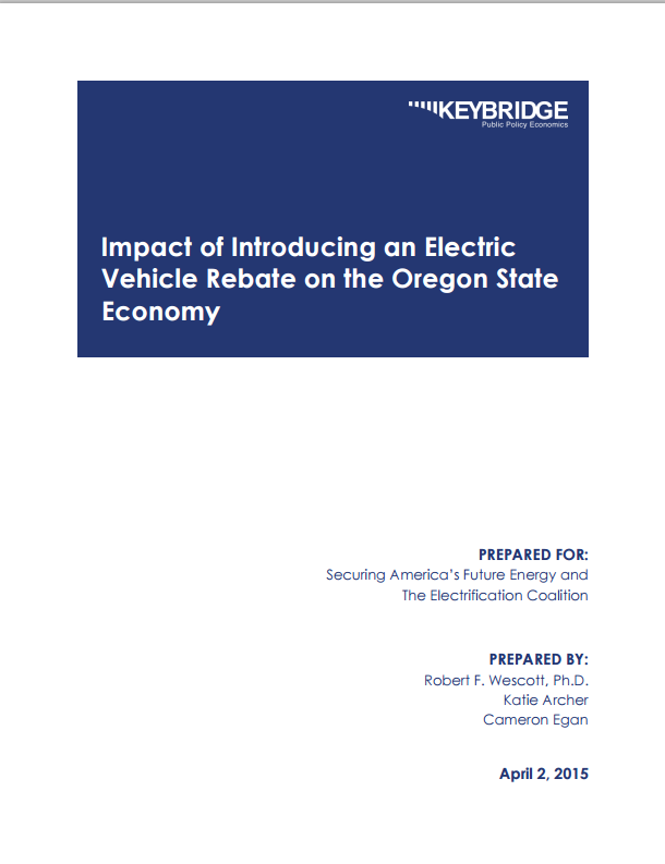 Impact Of Introducing An Electric Vehicle Rebate On The Oregon State 