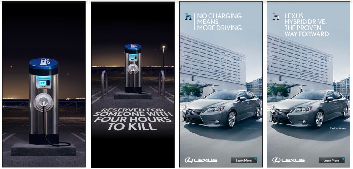 Lexus Advertisement For Hybrid Cars Has Infuriated Electric Car Fans 