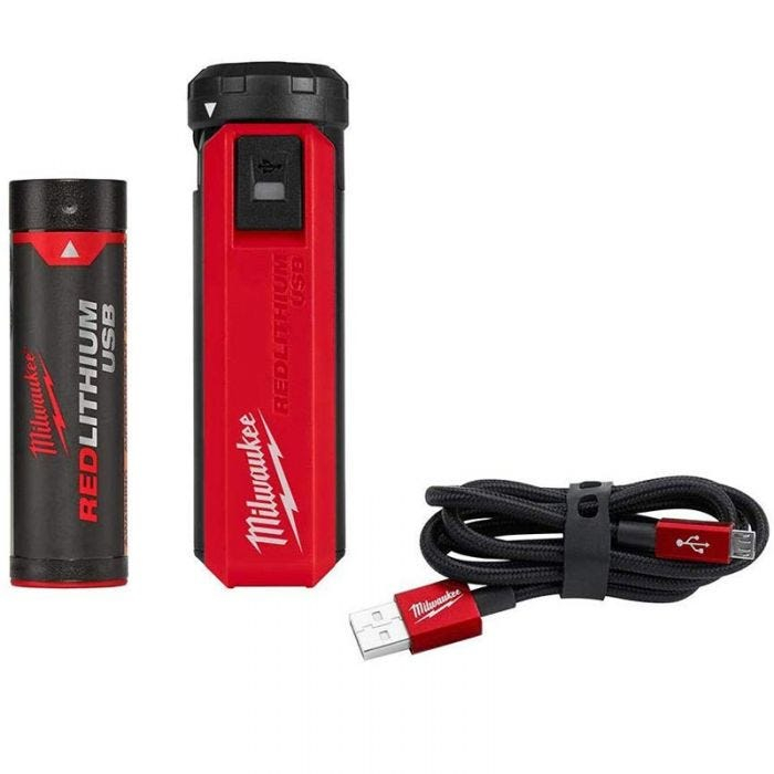 Milwaukee Electric Tool REDLITHIUM USB Battery And Charger Power Stick Kit