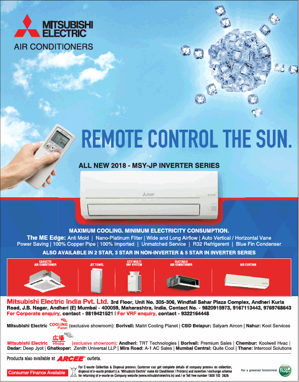 Mitsubishi Electric Air Conditioners Remote Control The Sun Ad Advert 