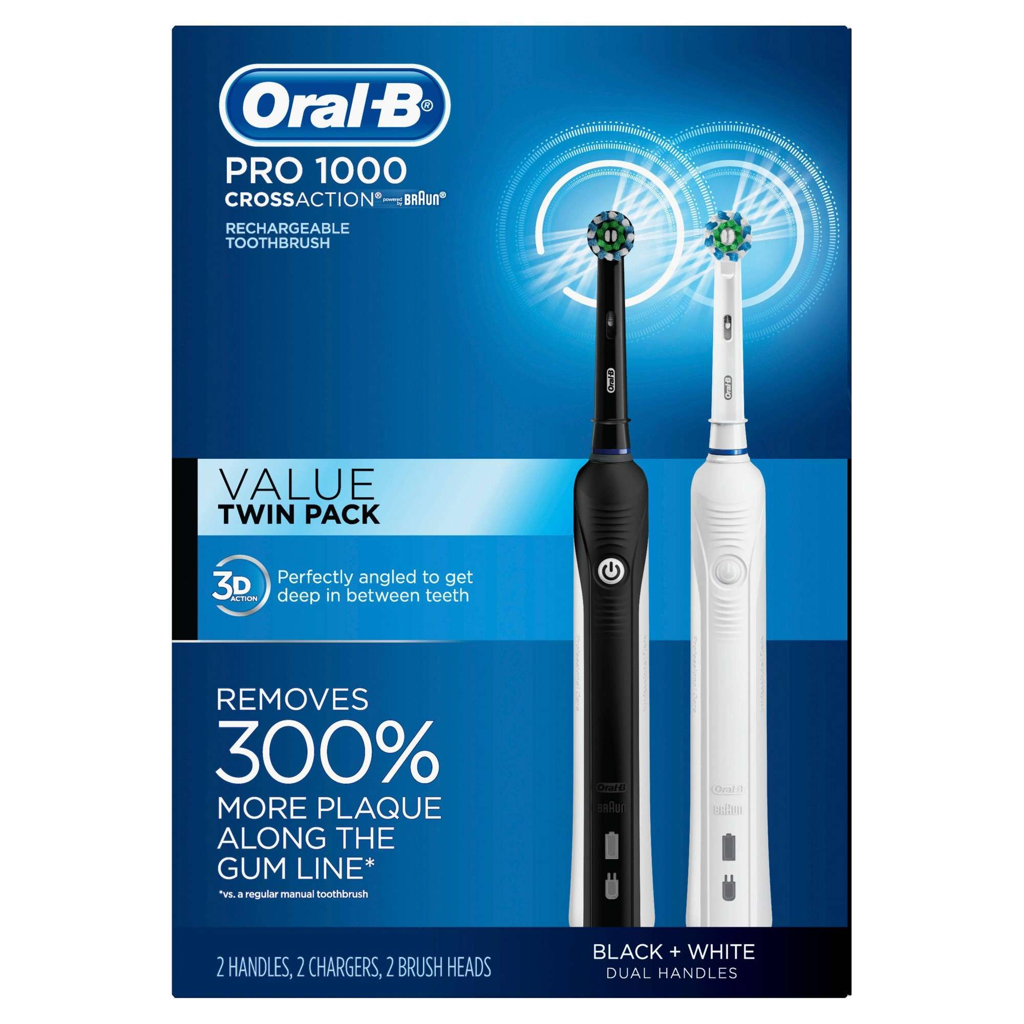 Oral B Pro 1000 CrossAction Electric Toothbrush Powered By Braun 