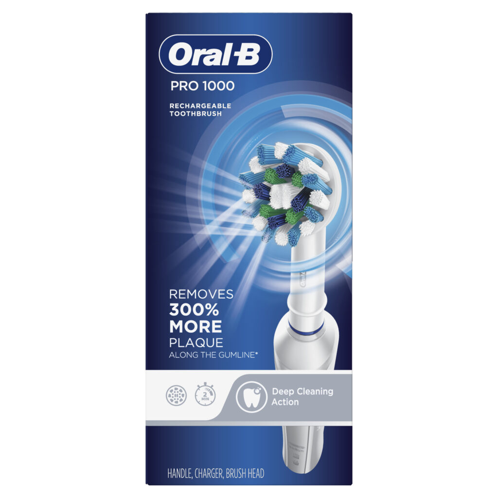 Oral B Pro 1000 Electric Toothbrush Rechargeable White Walmart 