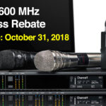 Shure 600 MHz Wireless Rebate Ends October 31 2018