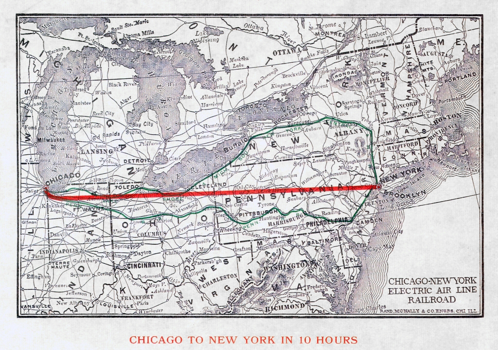 Amerikai lom A Chicago New York Electric Air Line Railroad Vonattal 