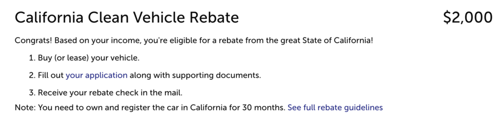 Ca Electric Car Rebate Income Limit 2022 Carrebate