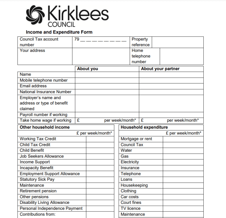 Council Tax Rebate Form Kirklees Court Printable Rebate Form