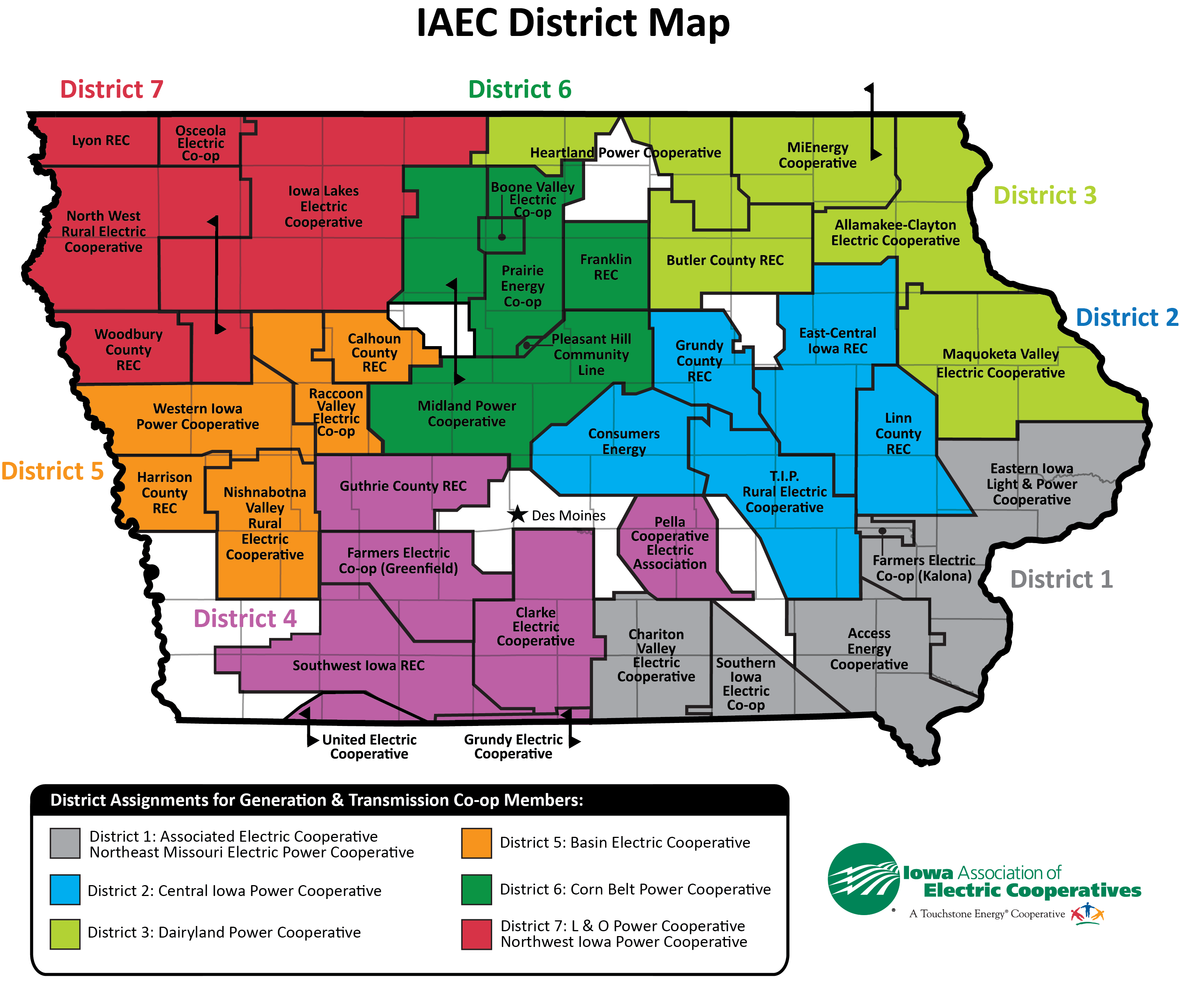 DISTRICTS BOARD Iowa Association Of Electric Cooperatives