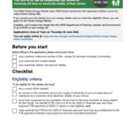 Electricity Rebate Form NSW Printable Rebate Form