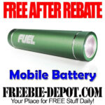 FREE AFTER REBATE Mobile Rechargeable Battery With LED Flashlight