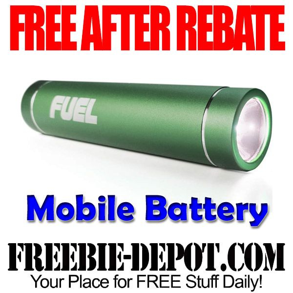 FREE AFTER REBATE Mobile Rechargeable Battery With LED Flashlight 