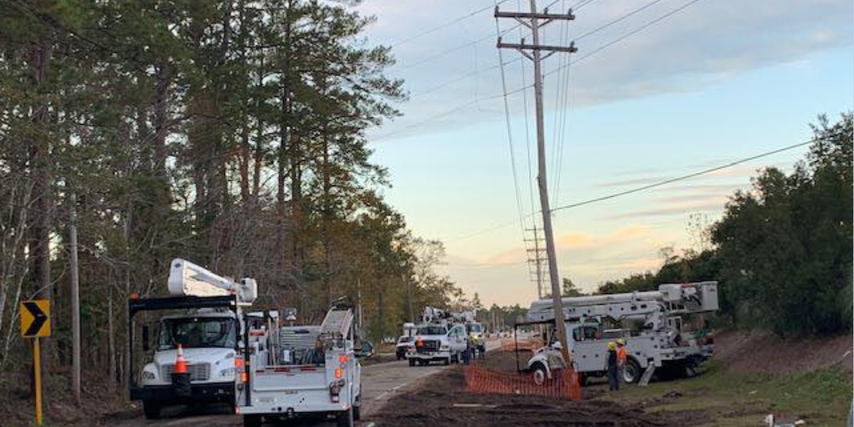 Horry Electric Crews Restore Power After Clipped Wire Leads To Outage