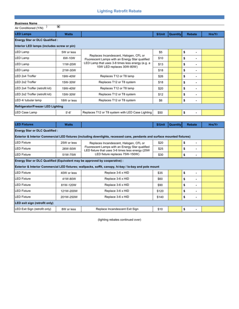 Lighting Retrofit Rebate Minnesota Valley Electric