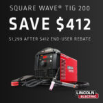 Lincoln Square Wave TIG 200 Welder K5126 1 400 REBATE FOR A LIMITED