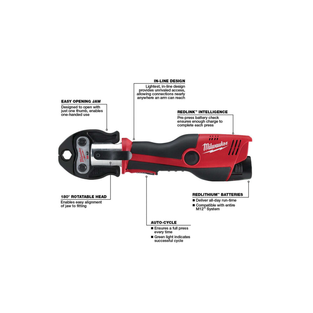 Milwaukee M12 Force Logic Press Tool Kit Cordless 12 Volt Supplier 